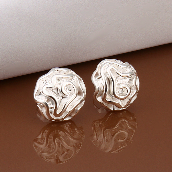 925 Sterling Silver Stud Earrings Brincos para as mulheres earings for women Flower pendientes brand bijoux