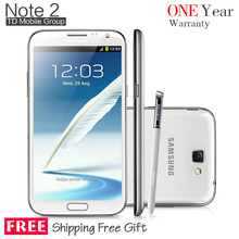 Oringnal Samsung Galaxy Note 2  N7100 Android 4.1 Phone 8.0MP Camera GPS WIFI 16GB RAM Refurbished cell phones Free Shipping