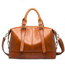 Women Leather Handbags Tote Hot Genuine Leather Bags New Wax Oil Cowhide Bag 2015 Shoulder Bags