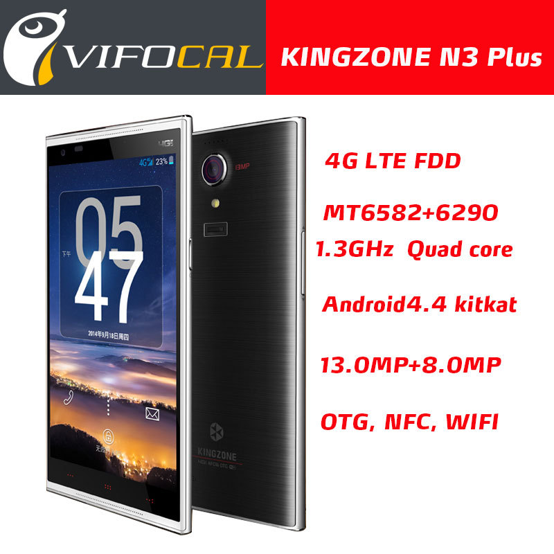 Kingzone N3 Plus Original 5 0 1280 720P IPS MT6732 Quad Core Android 4 4 4G