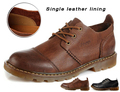 Warm Genuine Leather Men Boots Handmade Platform Autumn Brand Winter