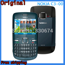 Qwerty original mobile phone NOKIA C3-00 WIFI 2MP Bluetooth Jave Unlock Cell Phone Free Shipping