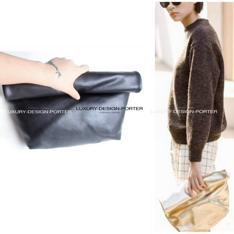 Designer large Fold up clutch Roll up Envelope Leatherette bag Fashion Purse Multi color Free shipping