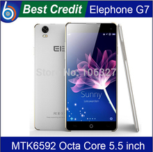 2014 New Original Elephone G6 phone Android 4.4 5.0″ MTK6582 Octa Core Mobile Phone 1280*720 IPS 13.0MP Fingerprint ID WCDMA/Eva