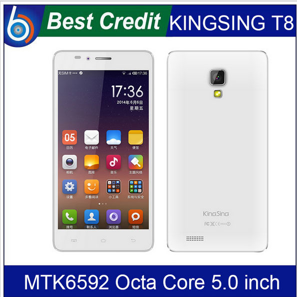 Original 5 0inch KINGSING T8 3G WCDMA Phone MTK6592M Octa Core 1GB 8GB GPS Wifi 5