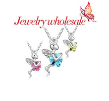 ON sale crystal angle the love god Cupid jewelry colorful necklace for lover for gift