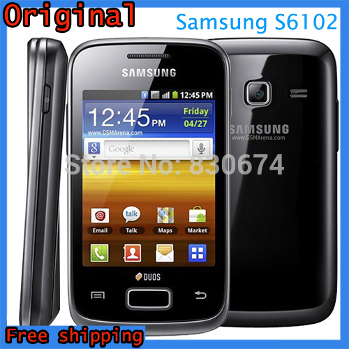 Original Samsung Galaxy Y Duos S6102 GPS Wi Fi 3 0MP 3 14 TouchScreen 3G Unlocked