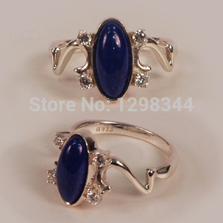 Free shipping lady blue stone diamante silver color the vampire diaries Elena katherine ring fine jewelry