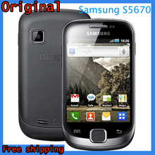 100% Original Samsung Galaxy Fit S5670 WIFI GPS 3G 5MP Andriod Unlocked Mobile Phone Refurbished