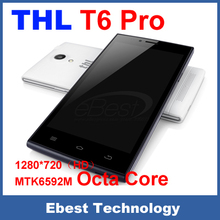 100% Original THL T6 Pro Android Smartphone MTK6592M Octa Core 1.4GHz 1GB RAM 8GB ROM 5 Inch IPS HD 3G 8MP Dual SIM CAM WCDMA