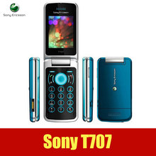 original unlocked Sony Ericsson T707 3G bluetooth MP4 player 3 15MP camera Flip mobile phones Free