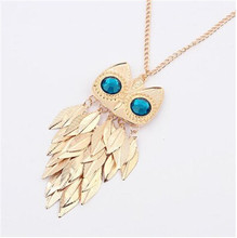 13 styles girl s Korean Jewelry Retro Owl Necklace long Paragraph Sweater chain Free Shipping 