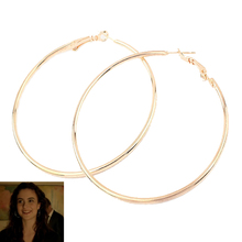 18K gold earrings fashion woman hot big iron wire circle earrings 97694
