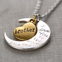 Fashion I Love You Mother Silver Gold Family Necklaces Pendants Statement Choker Necklace Vintage Fine Jewelry