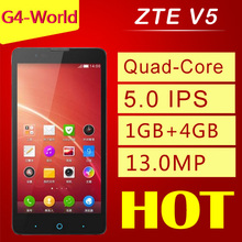 Original ZTE V5 Red Bull   Mobile Phone WCDMA  Android 4.4 Qualcomm Quad core 1.2 GHz 5.0″  4GB 13.0MP Dual Card GPS Bluetooth