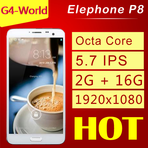 Original Elephone P8 phone Android 4 4 MTK6592 Octa Core 1 7GHz 2GB 16GB 5 7