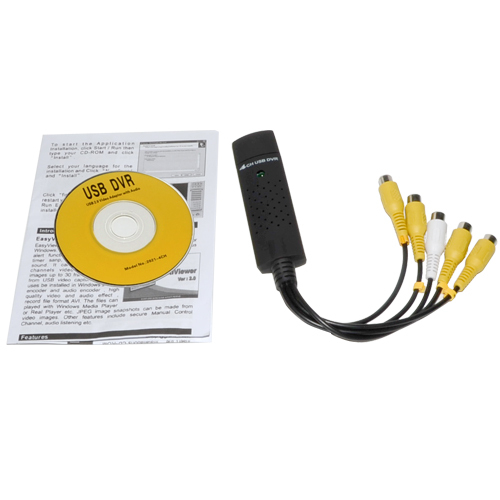 Купить USB 2.0 easycap 4 канала видео захвата камеры cctv карты dvr ...