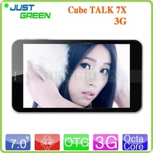 Cube Talk 7X Octa Core U51GT-C8 MT8392 2.0GHz 7 Inch 1024X600 1GB RAM 8GB ROM Android 4.4 Tablet PC 3G Phone Call GPS DHL free