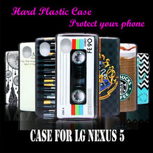 Mobile Phone Hard Plastic Case Cover For LG Nexus 5 E980 D820 D821 Vintage Cassette Tape
