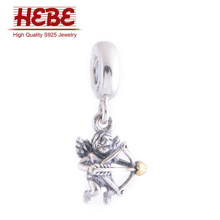 New 2014 Cupid charm 925 sterling pendants for jewelry making angel design LW345