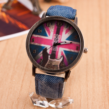 Fashion items Casual watches Men women quartz watches with flag partten Electronic 2014 new Vintage Style