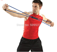 Yoga Pilates Sport equipment 8 shaped tubing Fitness Resistance Bands Latex Exercise Tubes Elastic Training Rope