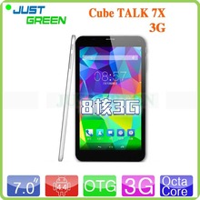 New Cube U51GT C8 Talk 7X MT8392 Octa Core Tablet PC 7 inch 1024*600 IPS Screen Phone Call Tablet PC WCDMA GPS Bluetooth FM