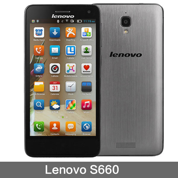 Hot Lenovo S660 Cell Phones Mtk6582 Quad Core Mobile Smartphone 8MP HD Camera 720p Original Silver