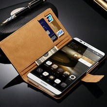 Luxury Stand Wallet Genuine Leather Case For Huawei Ascend Mate 7 Mobile Phone Bag Cover New 2014 Black Hot Sale