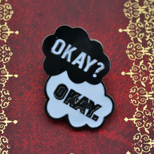 Cupid Fashion jewelry The Fault in Our Stars Set of Two Okay Brooch Cloud Friendship Okay