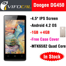 Original DOOGEE LATTE DG450 MTK6582 Quad Core Smart Cell Phone 4.5″ IPS Android 4.2 OS 1GB RAM 4GB ROM 8.0MP GPS WCDMA 3G WIFI