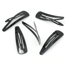 Hot Sale 100PCs Baby Hair Snap Clips accessories for women Black hairgrips Barrettes Head hairpins Jewelry