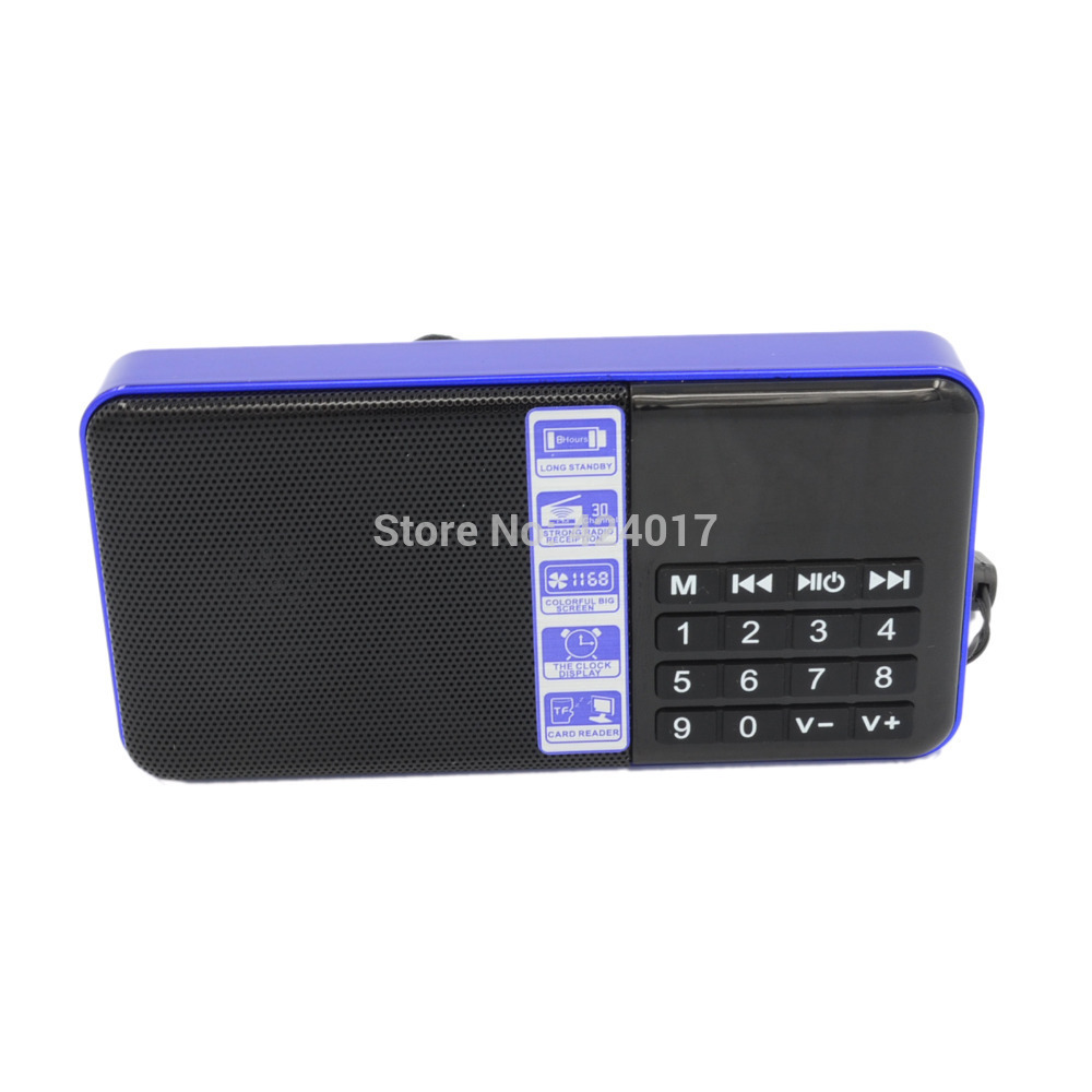 Lcd Digital Portable Mini FM Radio Speaker USB Micro SD TF Slot MP3 Player PC
