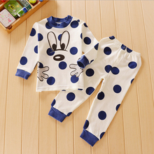 clothes clothing sets suits kids pajamas children 2 piece sleepwear cartoon Shirt Pants 2Pcs Retail 3