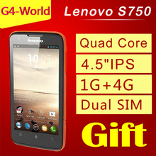 Original Lenovo S750 MTK6589 Waterproof Smart Phone Quad core 1.2ghz 4.5 inch QHD Screen 1G RAM 4GB ROM 8.0mp 56 Language