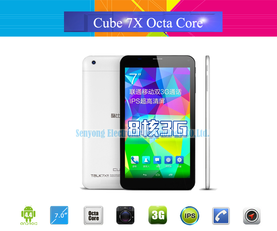 Original Cube Talk 7X U51GT C8 MT8392 Octa Core 2 0GHz Android 4 4 Tablet PC