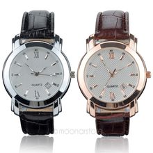 Hot Big Face Luxury Style man s Watch Quartz Wrist Watch With PU leather Strap Analog