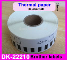 100X Rolls Brother DK210 Compatible Labels 29mm x 30.48m DK Continuous Paper Labels dK-22210 DK22210 DK-2210 Thermal paper