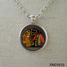 Chicago Blackhawks NHL Hockey necklace hockey fans team gift cheap jewelry