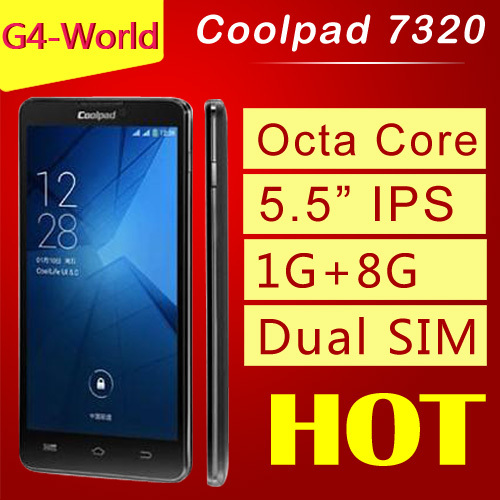 Original Coolpad 7320 MTK6592 Octa Core WCDMA Mobile Phone 1 7G 5 5 HD Dual SIM