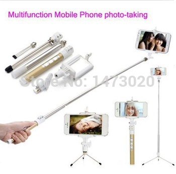 wholesale Multifunction extendable portrait Handheld bluetooth Selfie Stick Tripod rod Monopod for Phone Camera Photo Selfie