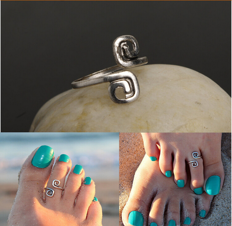 New Hot Trendy Women Toe Rings Silver Number 8 Design Simple Toe Rings Women Brand New