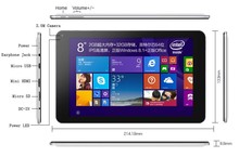 Intel Quad Core Dual Boot Windows 8 1 Android 4 4 tablet pcs 7 inch IPS