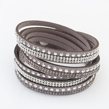Christmas Gift Women 2014 New Arrival Elegant Personalized Multilayer Leather Bracelet Long Bracelets Bangles Jewelry PT36