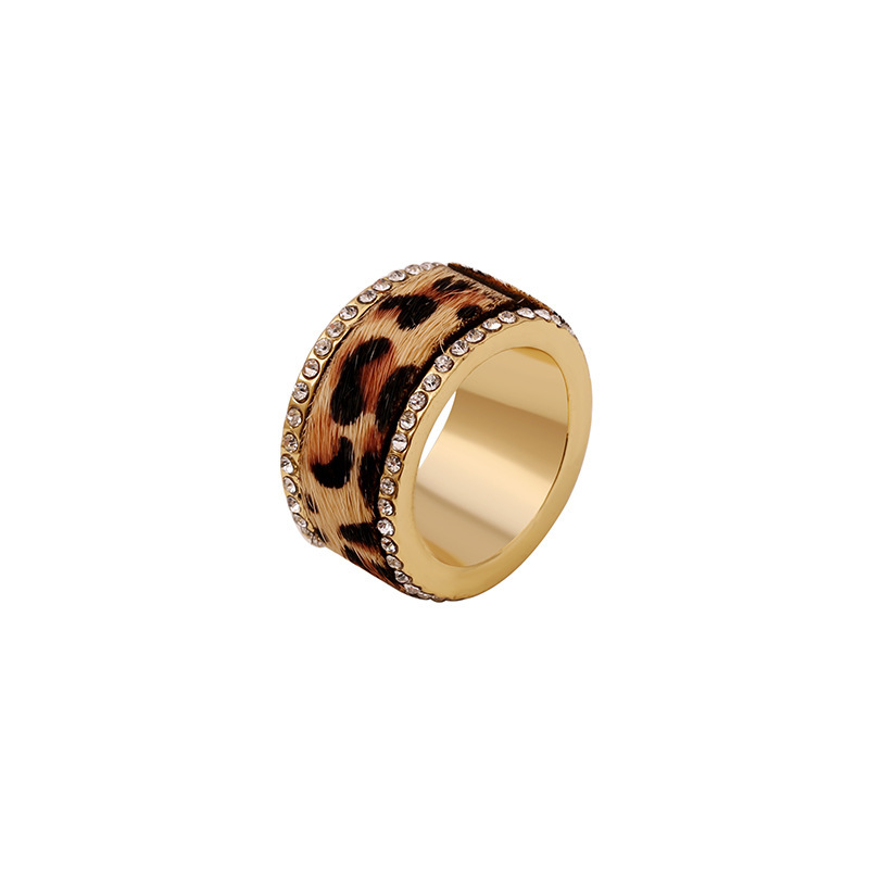 Animal print wedding rings