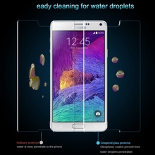  Retail Box Tempered Reinforced Glass Front Screen Protector for Galaxy Note4 IV N910A Thin Protection