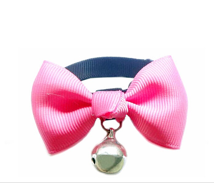 2014 New Fashion Pet Products Solid Pet Collars Pet Grooming adjustable Bow Tie With bells for