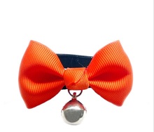 2014 New Fashion Pet Products Solid Pet Collars Pet Grooming adjustable Bow Tie With bells for