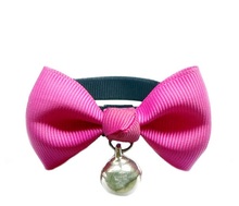 2014 New Fashion Pet Products Solid Pet Collars Pet Grooming adjustable Bow Tie With bells for