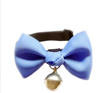 2014 New Fashion Pet Products Solid Pet Collars Pet Grooming adjustable Bow Tie With bells for